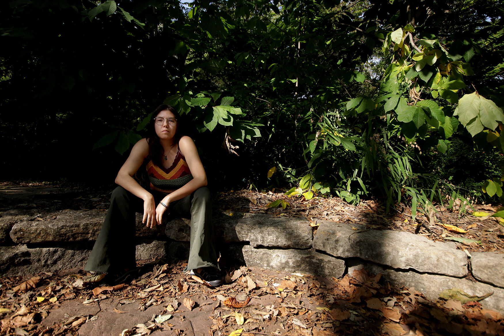 Dani Perez poses for a portrait on the MKT Trail